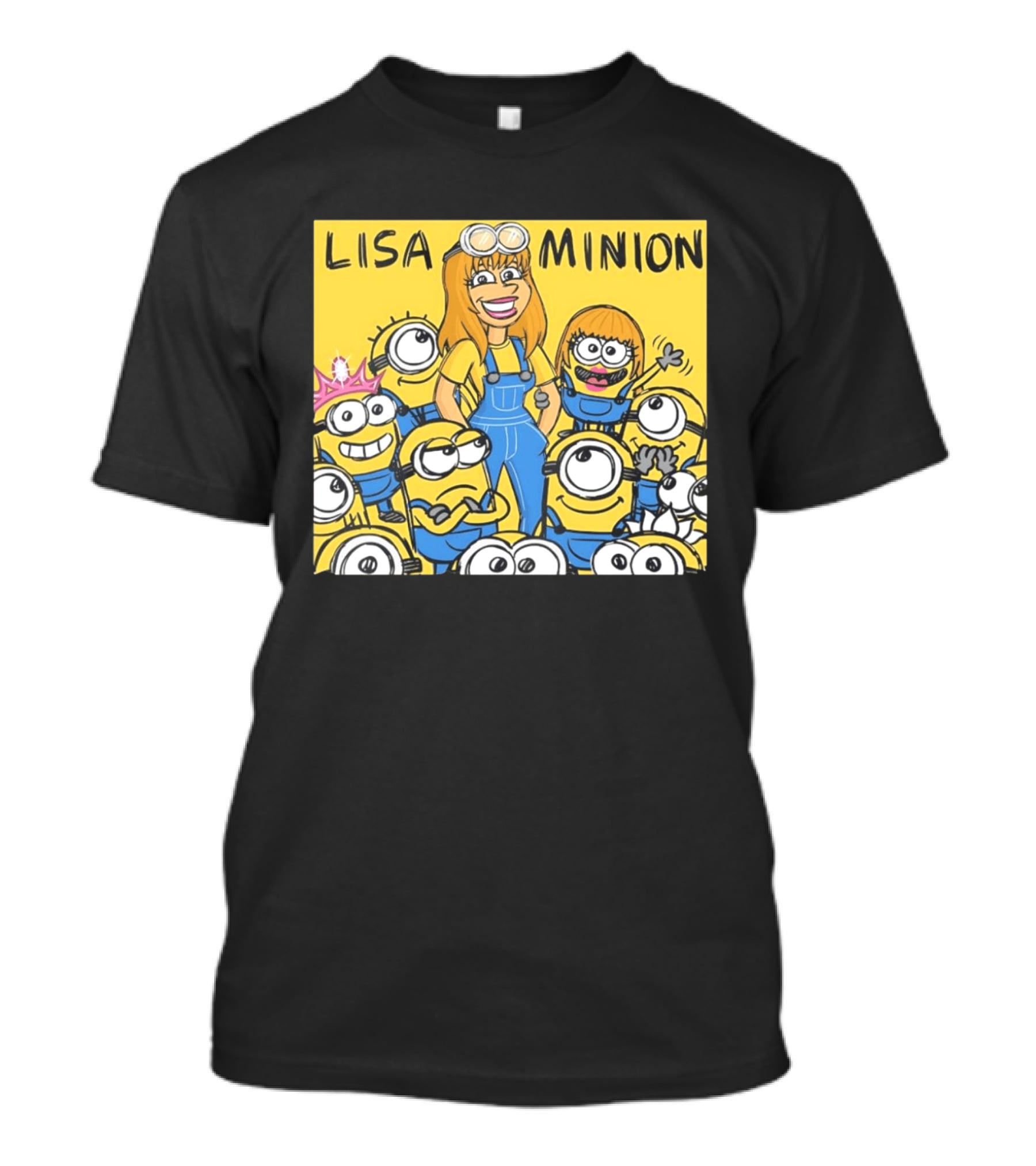 Lisa Minion Characters Cartoon Group Fun Playful Adventure T-Shirt