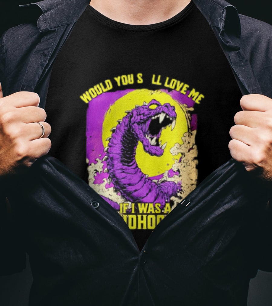 Would You Still Love Me If I Was A Nidhogg Purple Monster Retro Aesthetic T-Shirt