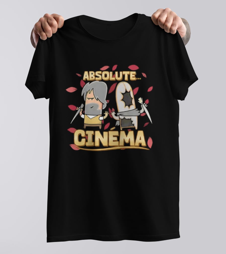 Guillaume Broche Carbot Animation Absolute Cinema Leaves And Characters T-Shirt