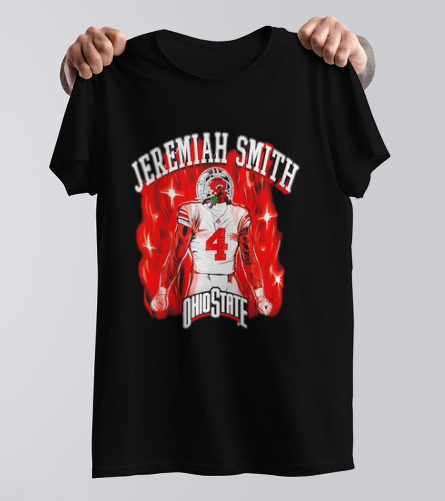 Jeremiah Smith Ohio State Buckeyes Number 4 Football Player T-Shirt