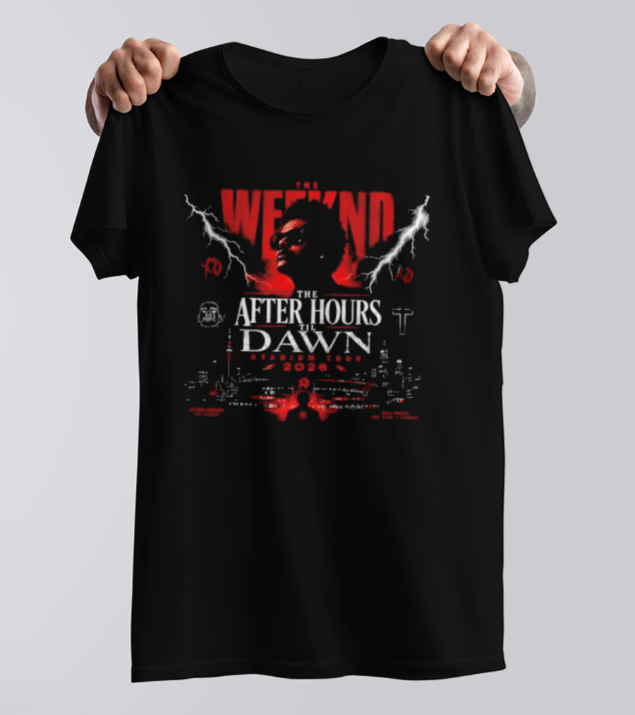 The Weeknd After Hours Til Dawn 2026 Stadium Tour XO Concert Music Band T-Shirt