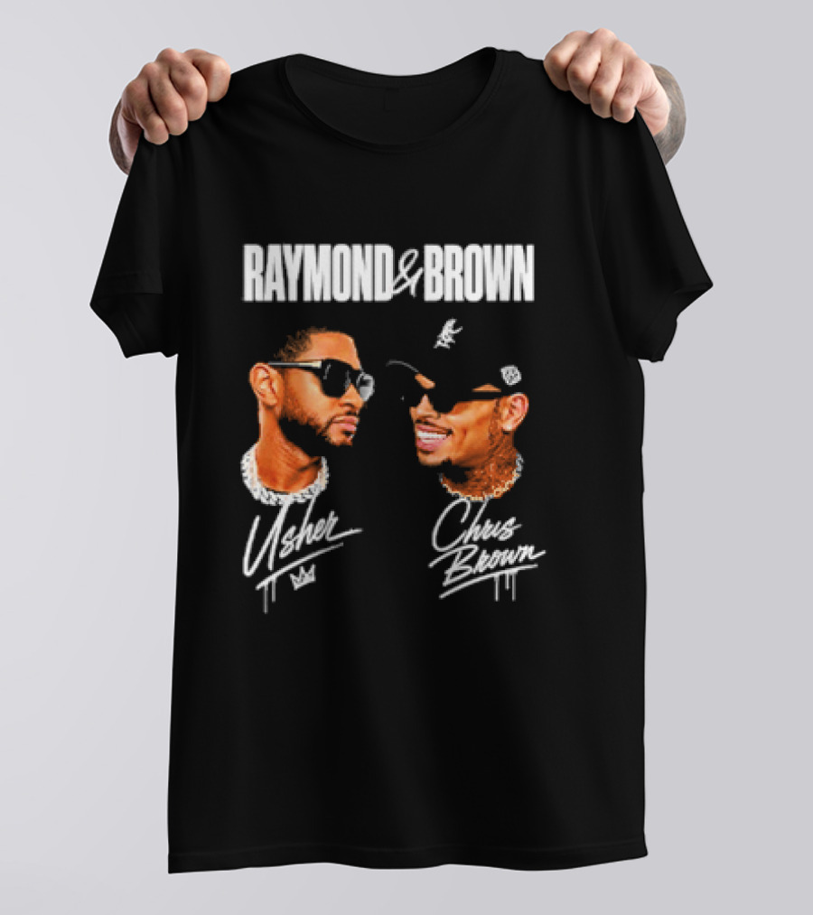 Raymond And Brown Usher Chris Brown Signatures T-Shirt