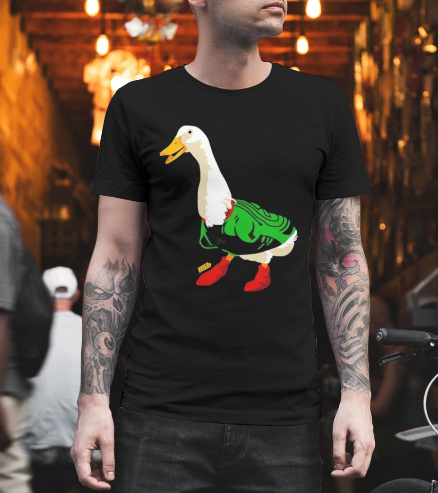 Y Si Si Duck Funny Quirky Cartoon Character In Bright Outfit T-Shirt