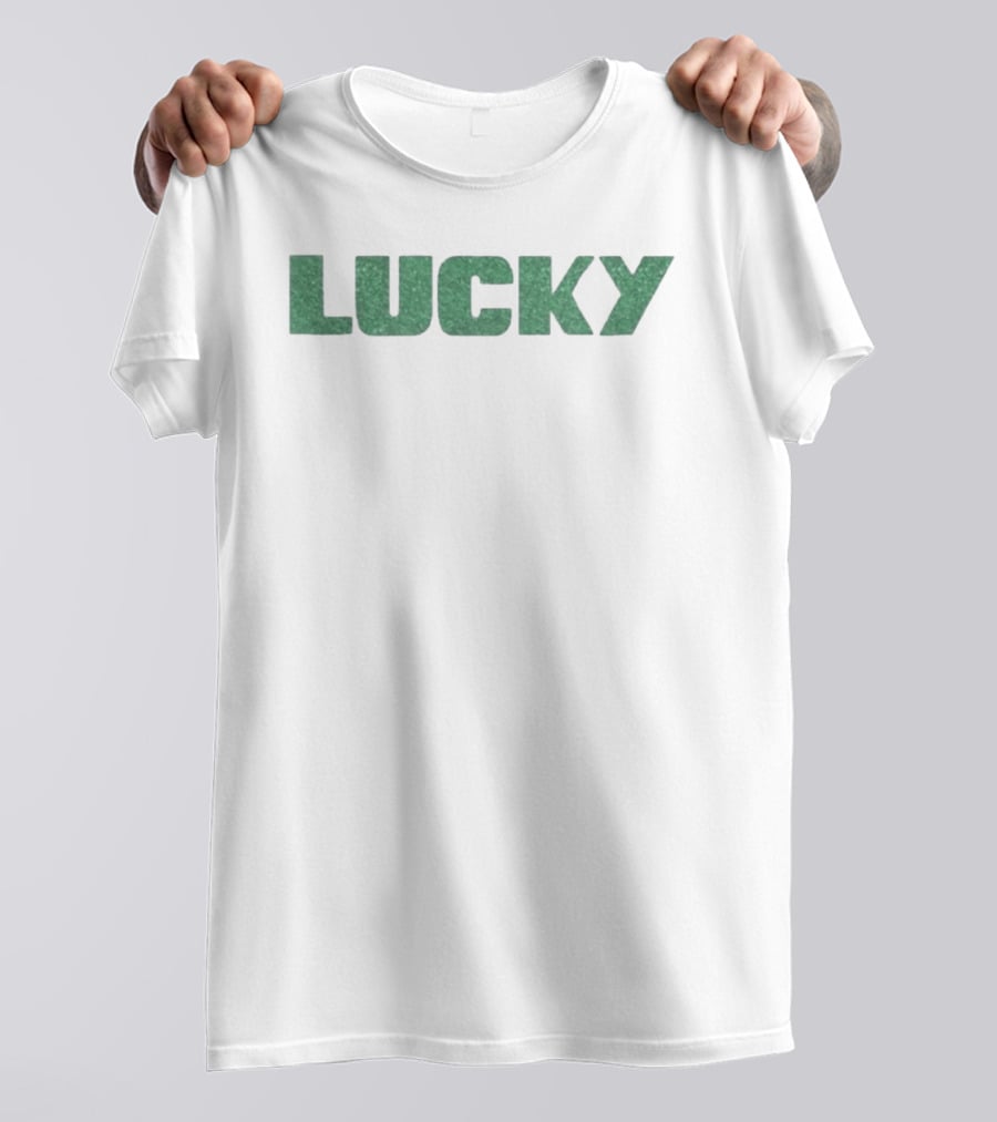 Anya Taylor Lucky Bold Green Letters T-Shirt