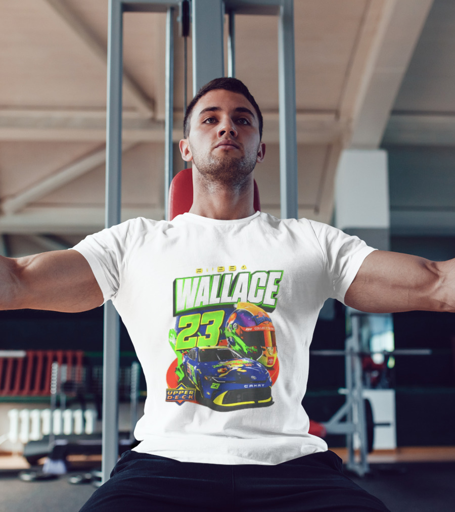 Bubba Wallace 23XI Racing Upper Deck Collectibles NASCAR Camry Helmet T-Shirt