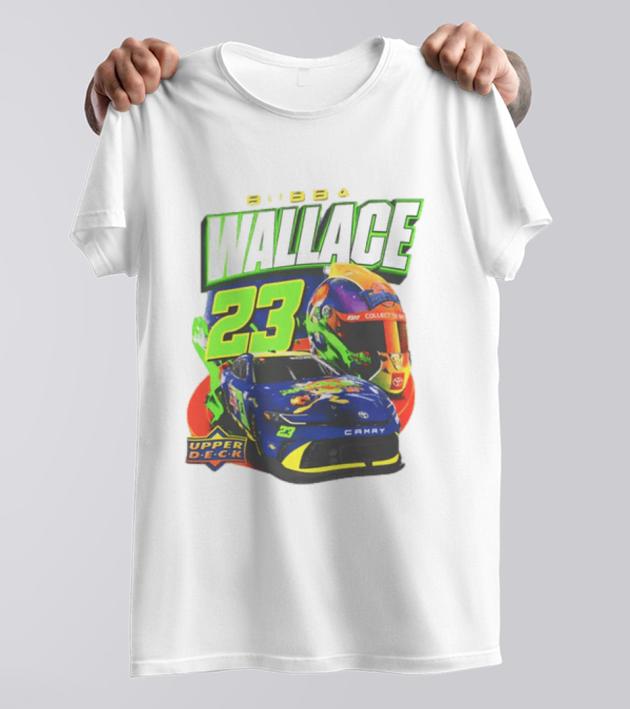 Bubba Wallace 23XI Racing Upper Deck Collectibles NASCAR Camry Helmet T-Shirt
