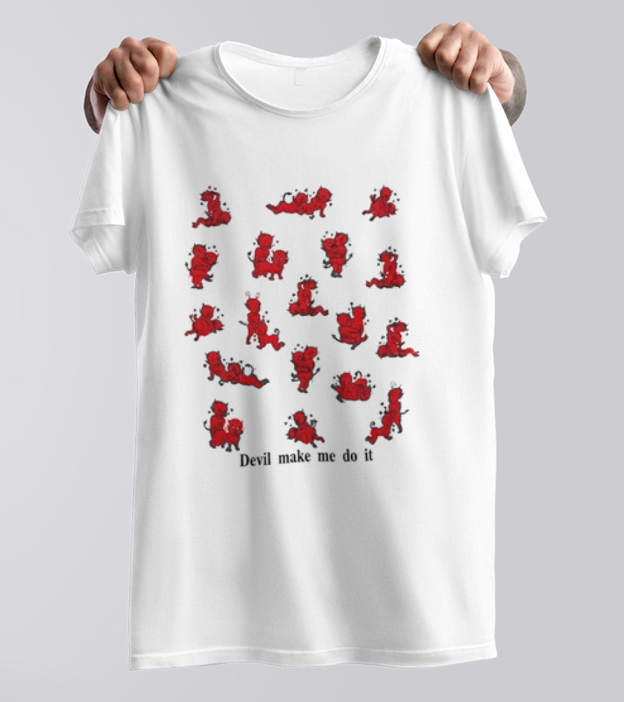 Drake Devil Make Me Do It Mischievous Red Cartoon Characters T-Shirt