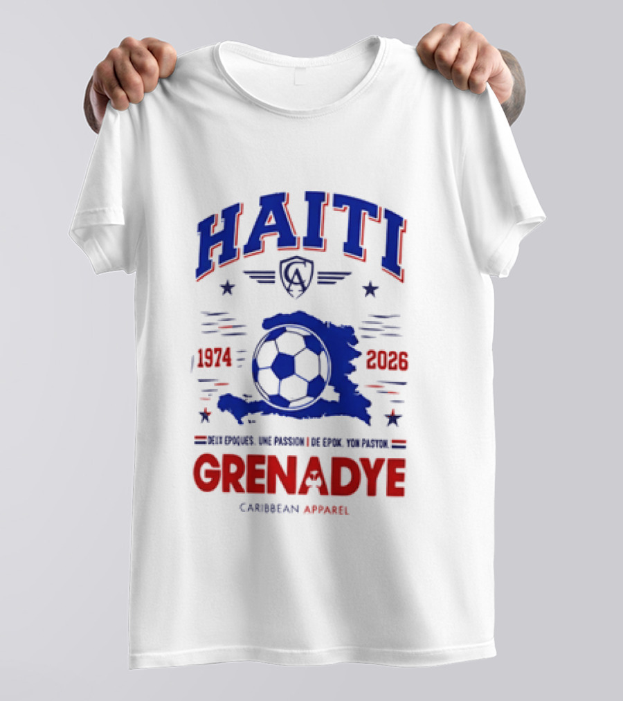 Haiti 1974 2026 Grenadye Haitian Football Caribbean Annakil T-Shirt