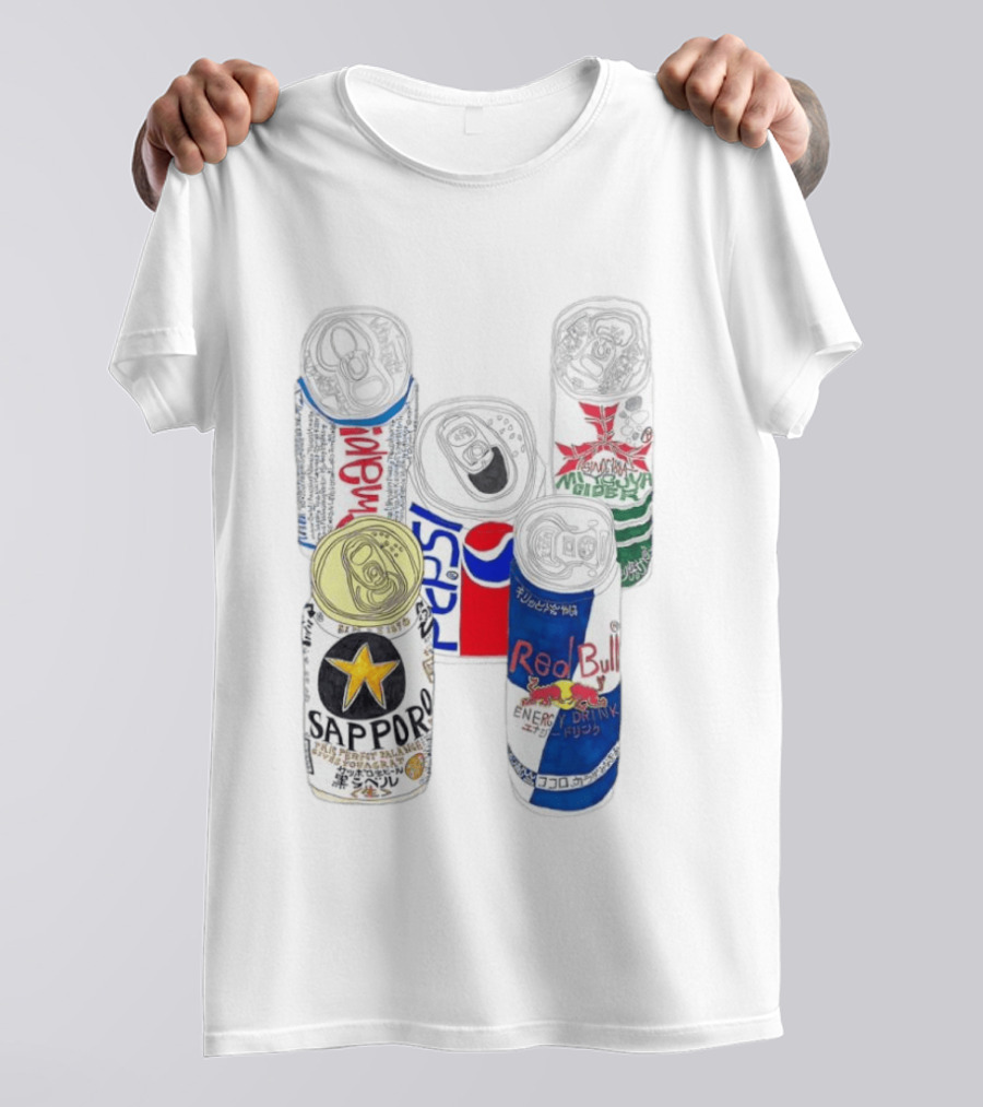 Sapporo Pepsi Mitsuya Cider Red Bull Drink Can T-Shirt