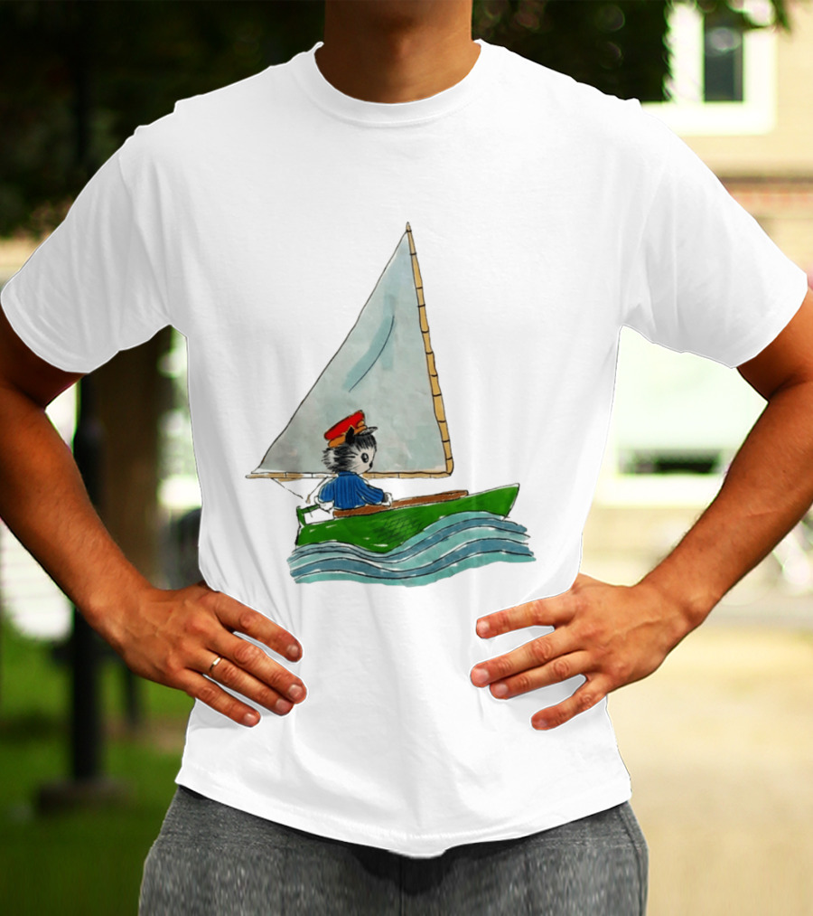 Sailing Kitty With Red Hat I Need To Return From Whence I Came Bestie T-Shirt