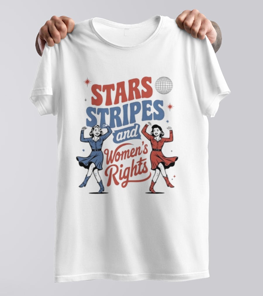 Stars Stripes And Women's Rights 4th Of July Equality Empowerment Celebration T-Shirt