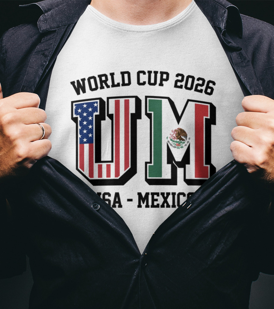 World Cup 2026 USA Mexico Flag UM T-Shirt