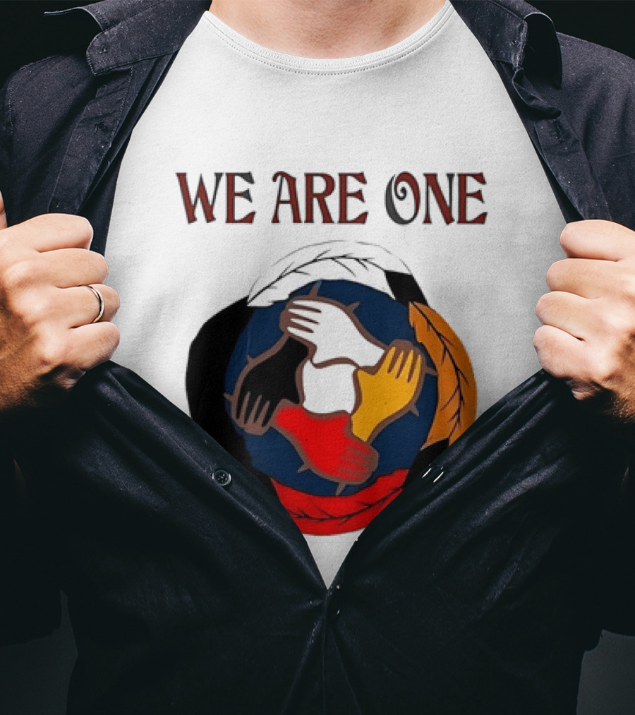 We Are One Multicolored Unity Hands T-Shirt
