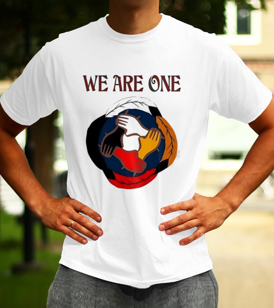 We Are One Multicolored Unity Hands T-Shirt