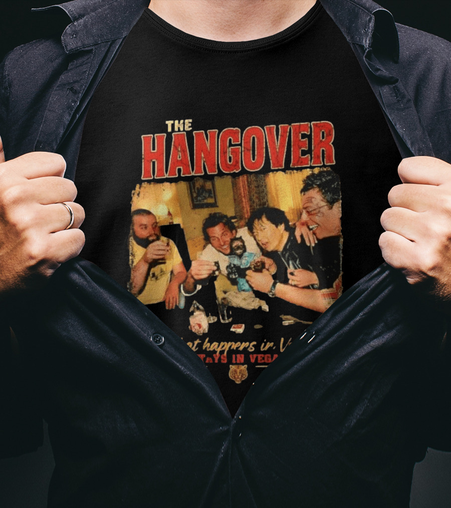 The Hangover Alan Phil Stu Mr Chow What Happens In Vegas Stays In Vegas T-Shirt