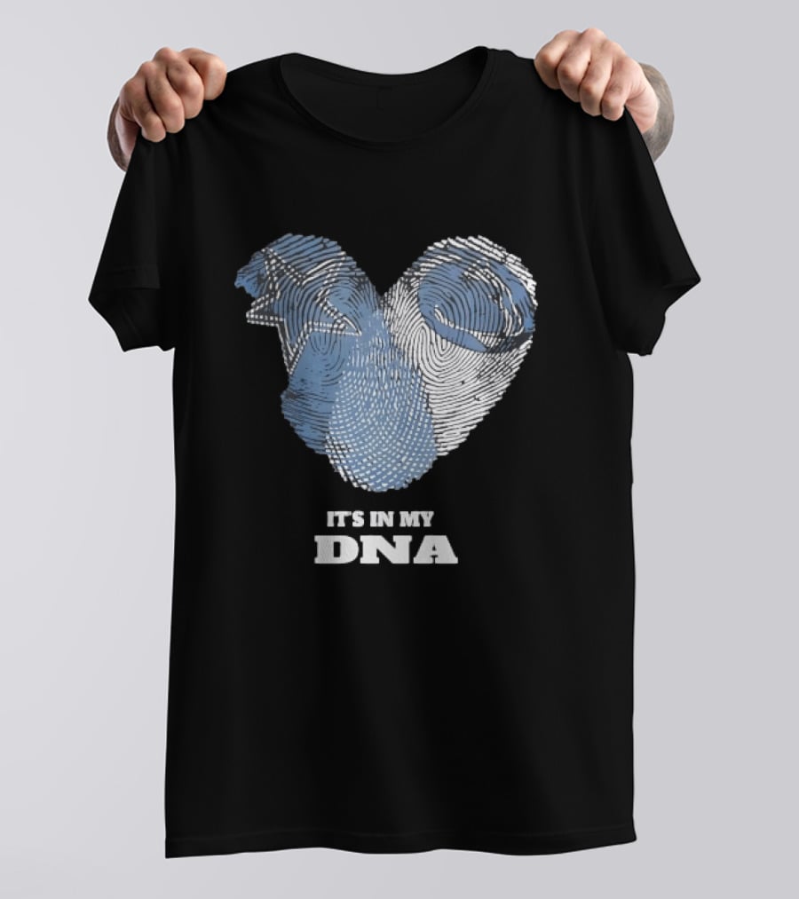 Dallas Cowboys Heart It's In My DNA Football Team Fan Pride T-Shirt