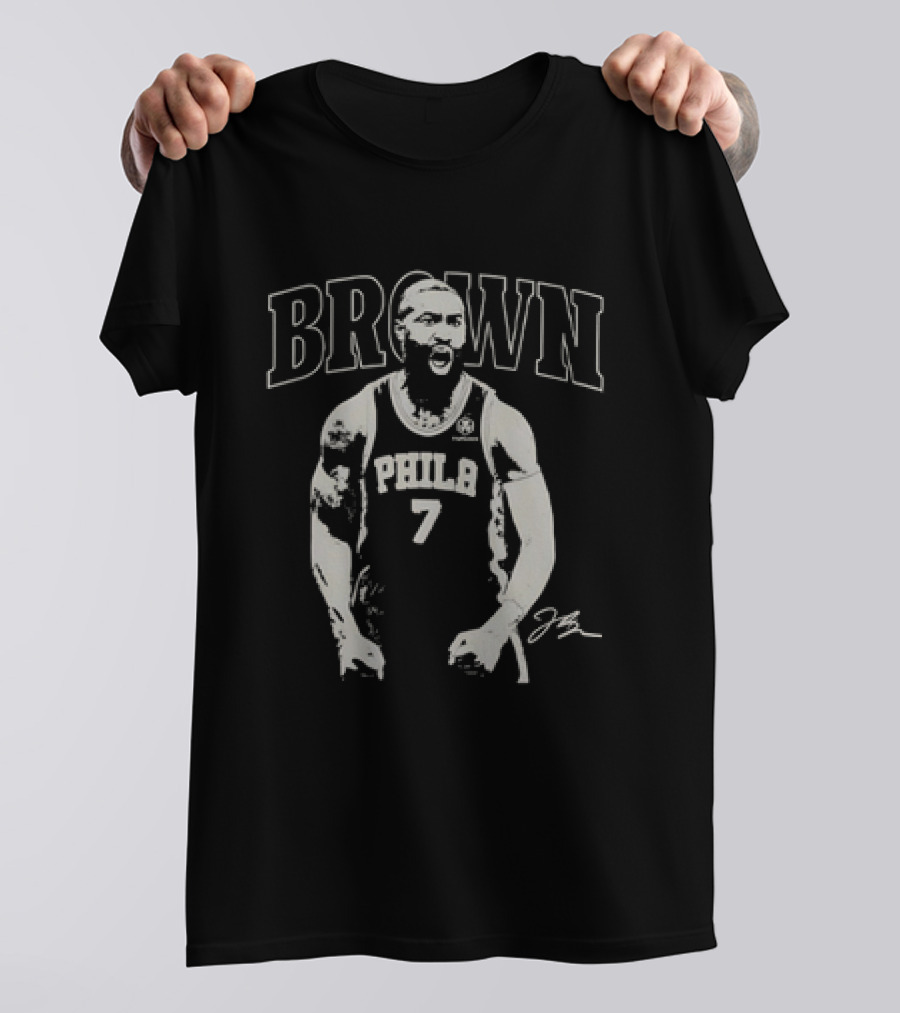 James Harden Philadelphia 76ers Philly Brown Number 7 Bootleg T-Shirt