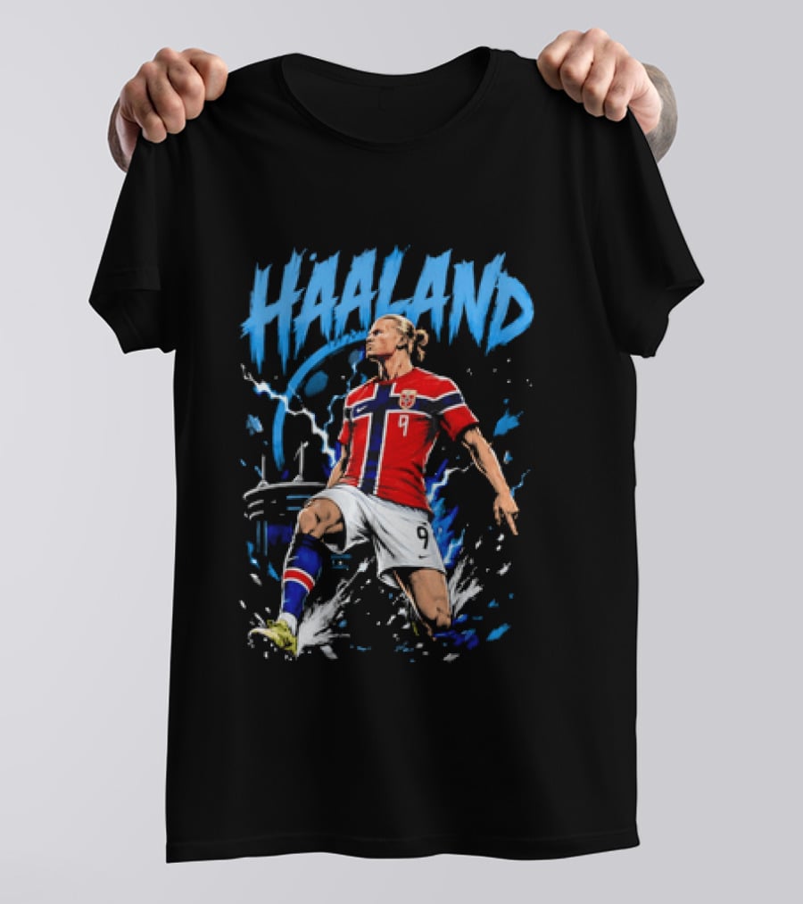 Haaland Norway National Team Born To Score Number 9 T-Shirt