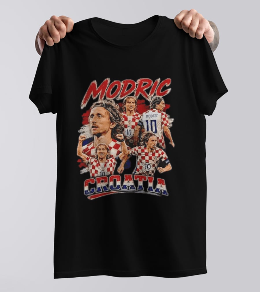 Luka Modric Croatia Number 10 National Team Football Player T-Shirt
