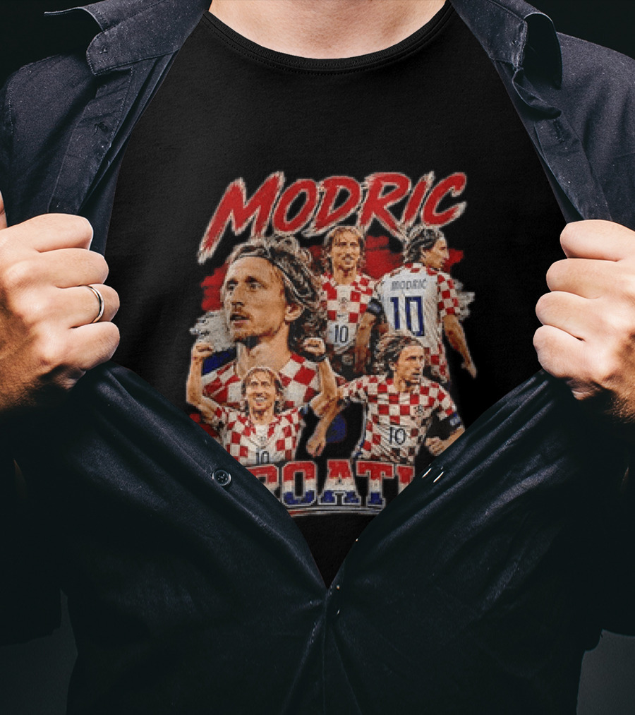 Luka Modric Croatia Number 10 National Team Football Player T-Shirt