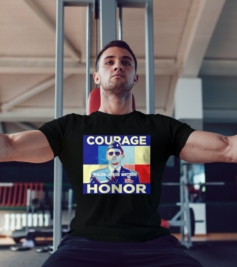 Courage Honor Major Jason Watson Military Tribute By Twain T-Shirt