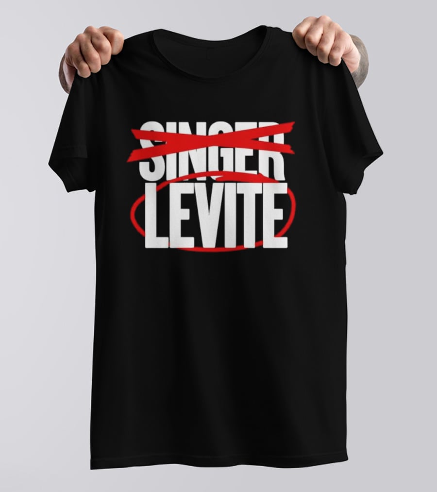 LEVITE Not SINGER Red Crossed Out T-Shirt