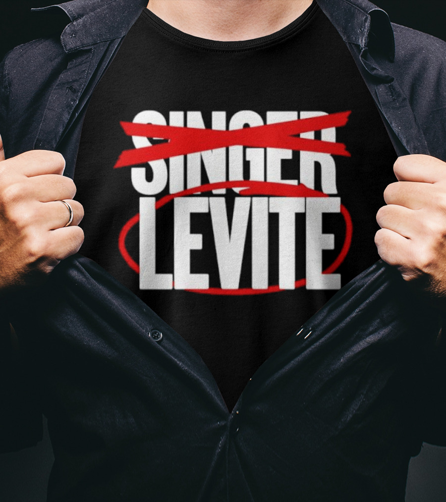 LEVITE Not SINGER Red Crossed Out T-Shirt