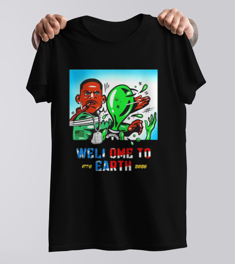 Victor Wembanyama San Antonio Spurs Welcome To Earth 1776 2026 T-Shirt