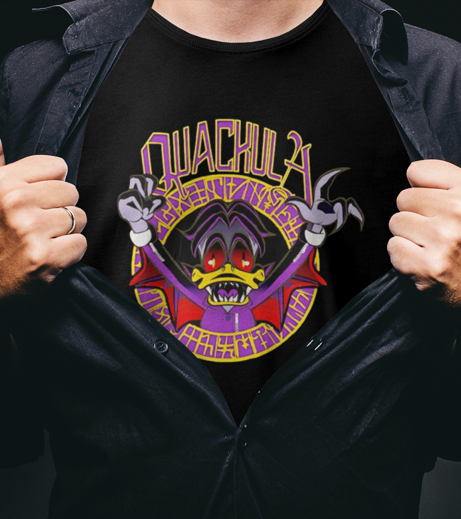 Quackula Vampire Duck Halloween Cartoon T-Shirt