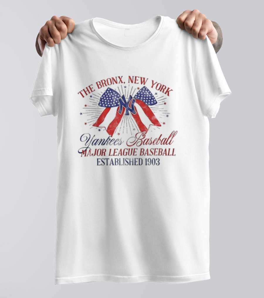 The Bronx New York Yankees Baseball Major League July 4th Established 1903 T-Shirt