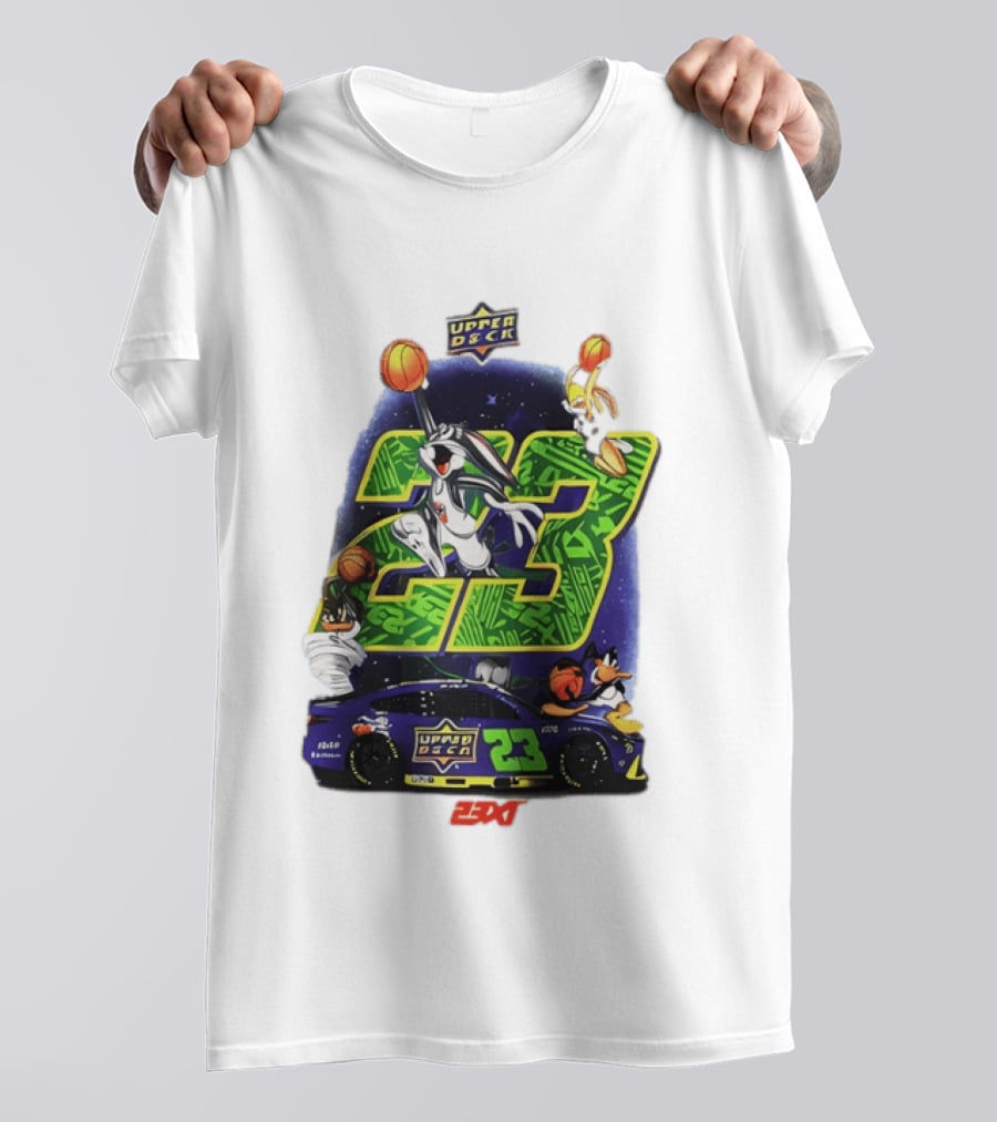 Upper Deck 23 Bugs Bunny Road Runner 23XI Racing Space Jam 30th Anniversary T-Shirt