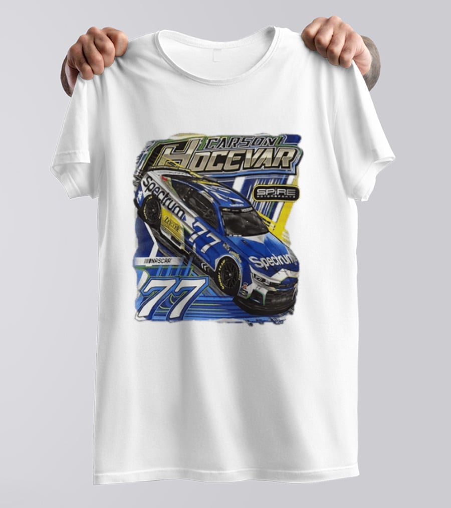 Carson Hocevar 77 Spectrum Chevrolet Camaro Spire Motorsports NASCAR Racing Team T-Shirt
