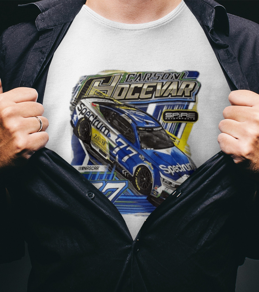 Carson Hocevar 77 Spectrum Chevrolet Camaro Spire Motorsports NASCAR Racing Team T-Shirt
