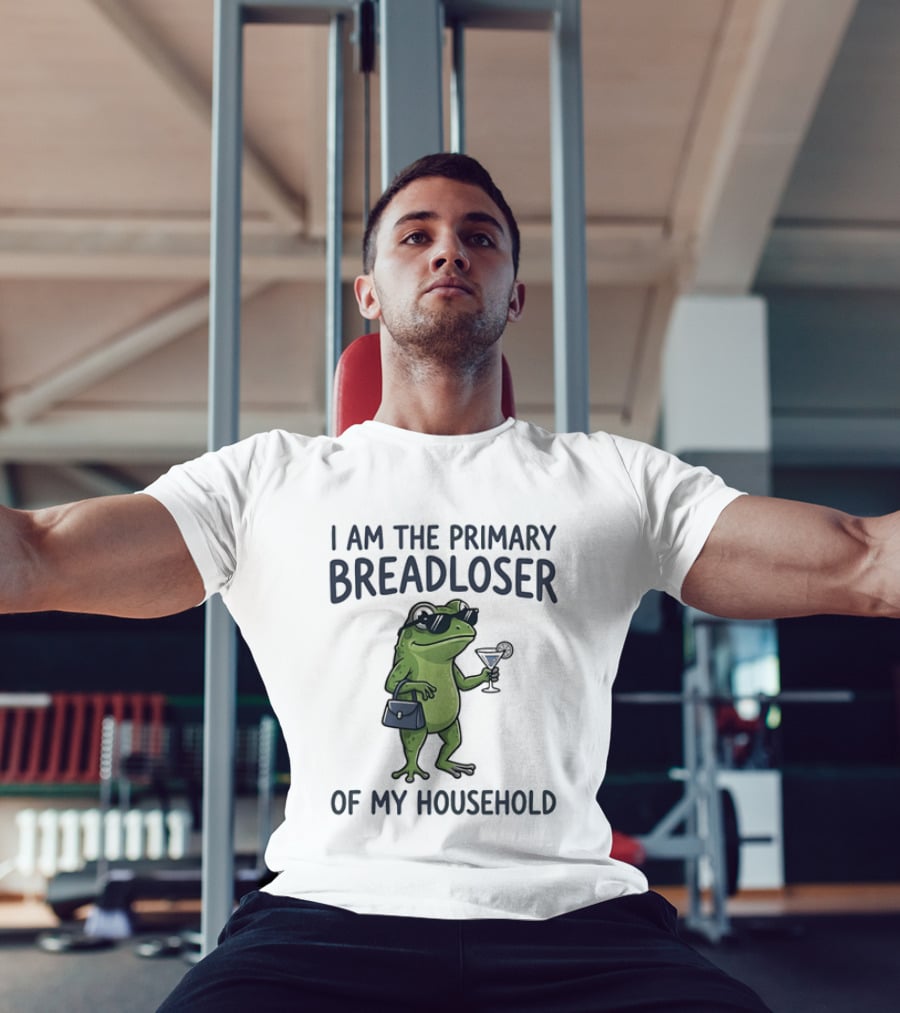 I Am The Primary Breadloser Frog Drinking Cocktail With Handbag And Shades T-Shirt