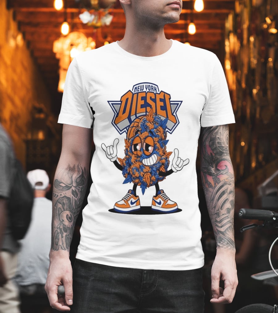 New York Diesel Basketball Weed Character Sneakers T-Shirt