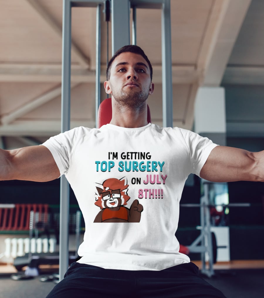 I'm Getting Top Surgery On July 8th Cartoon Character Announcement T-Shirt