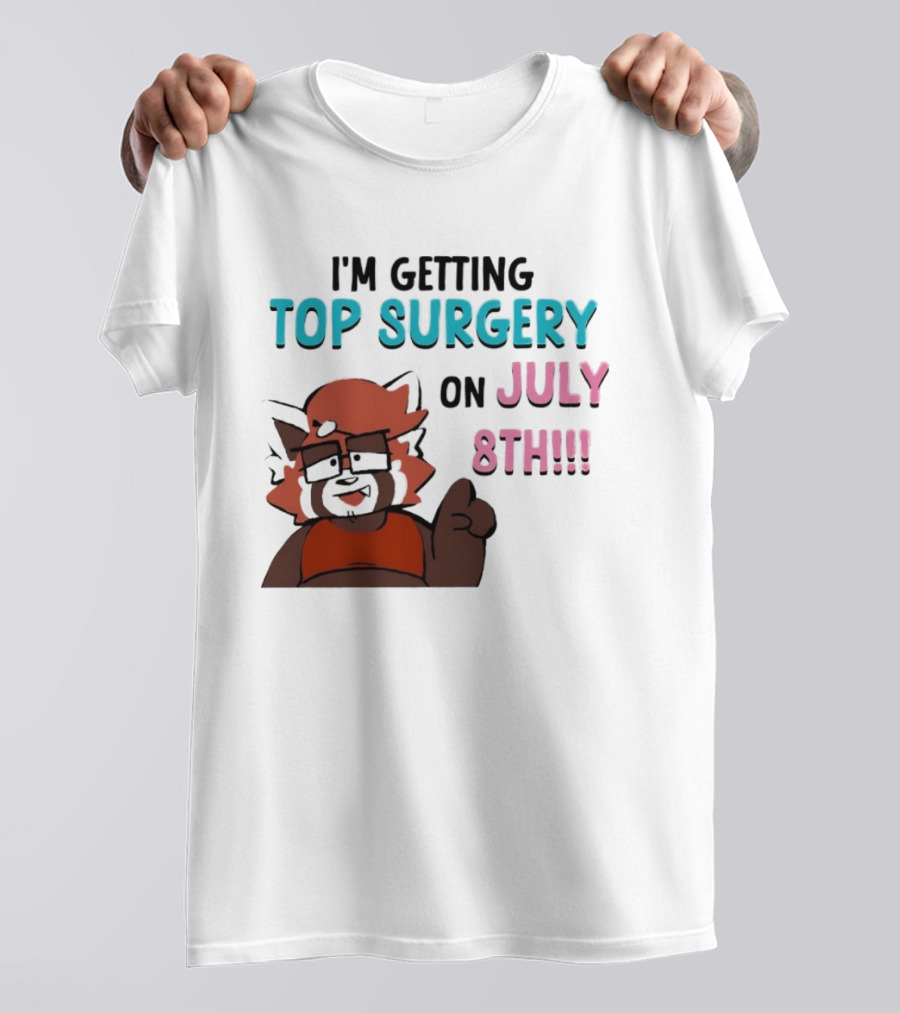 I'm Getting Top Surgery On July 8th Cartoon Character Announcement T-Shirt