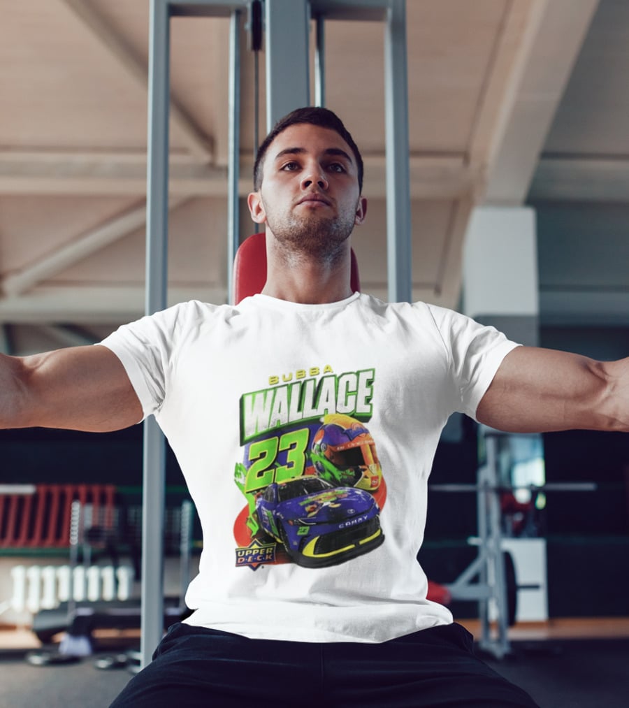 Space Jam's 30th Anniversary Bubba Wallace 23 Upper Deck Racing Car Helmet T-Shirt