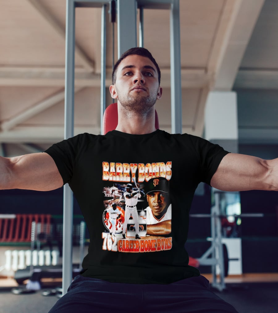 Barry Bonds Giants 25 San Francisco 762 Career Home Runs T-Shirt