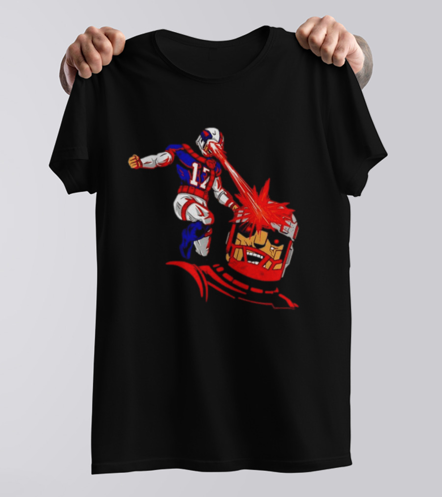 Buffalo Bills Josh Allen Laser Eyes Vs. Bo Jackson Battle Arena T-Shirt