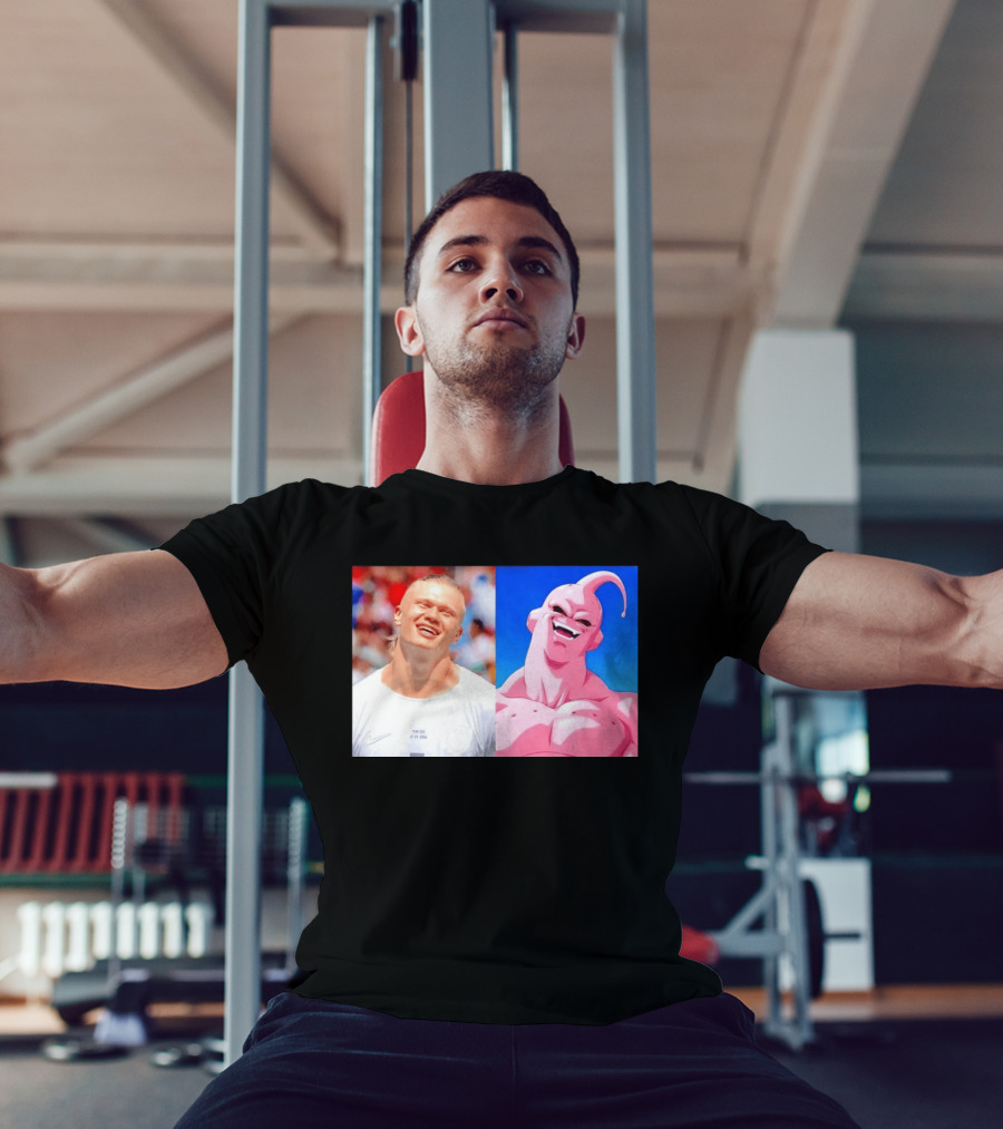 Erling Haaland Majin Buu Dragon Ball Z Comparison T-Shirt