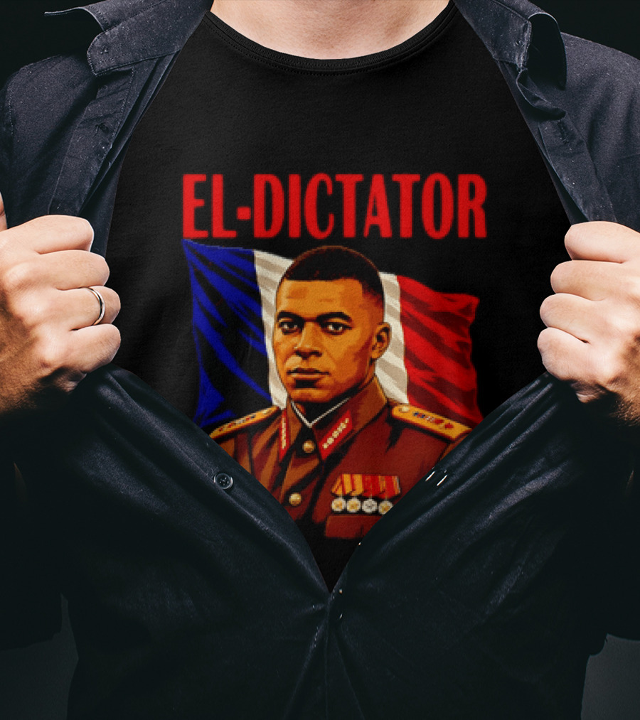 Kylian Mbappe El Dictator French Flag Concept T-Shirt