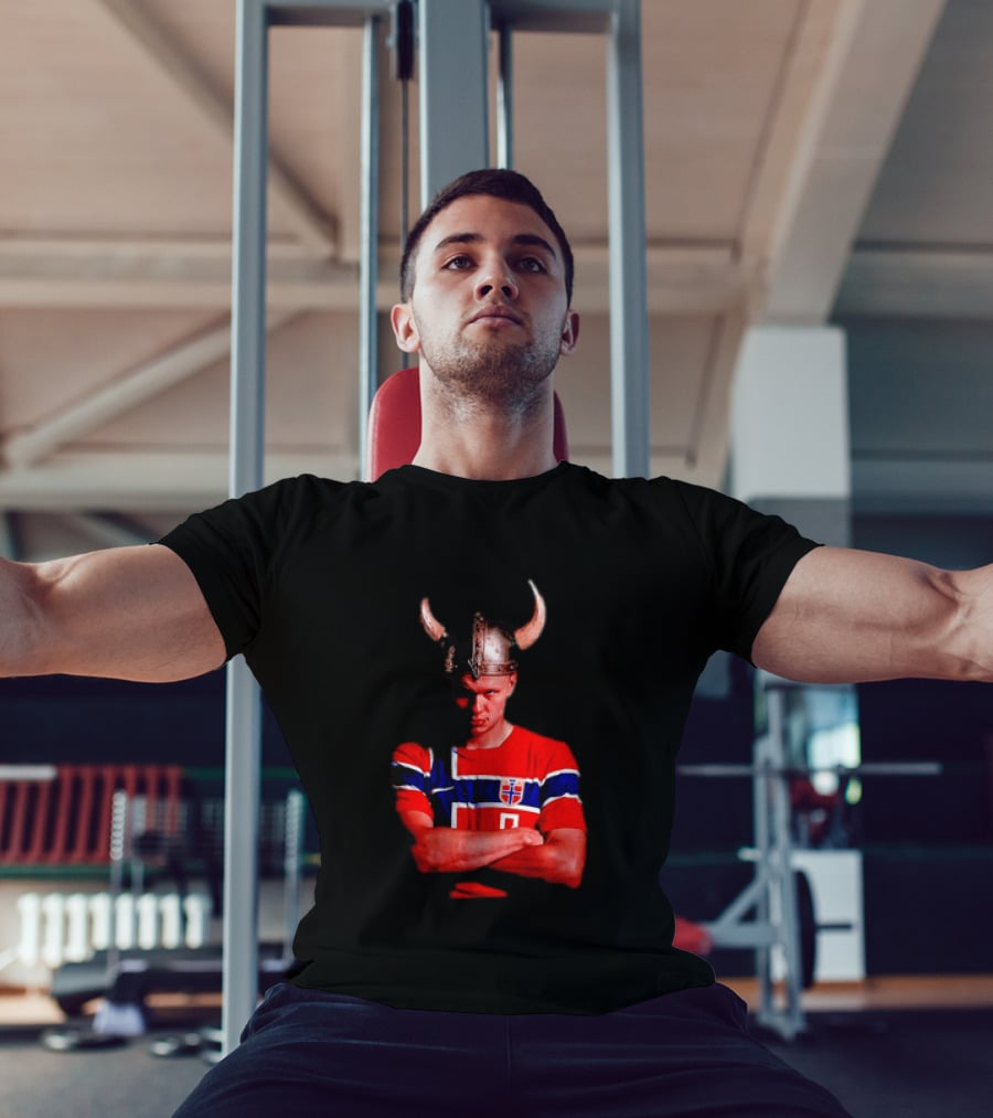 Erling Haaland Norway National Football Team Viking Helmet T-Shirt