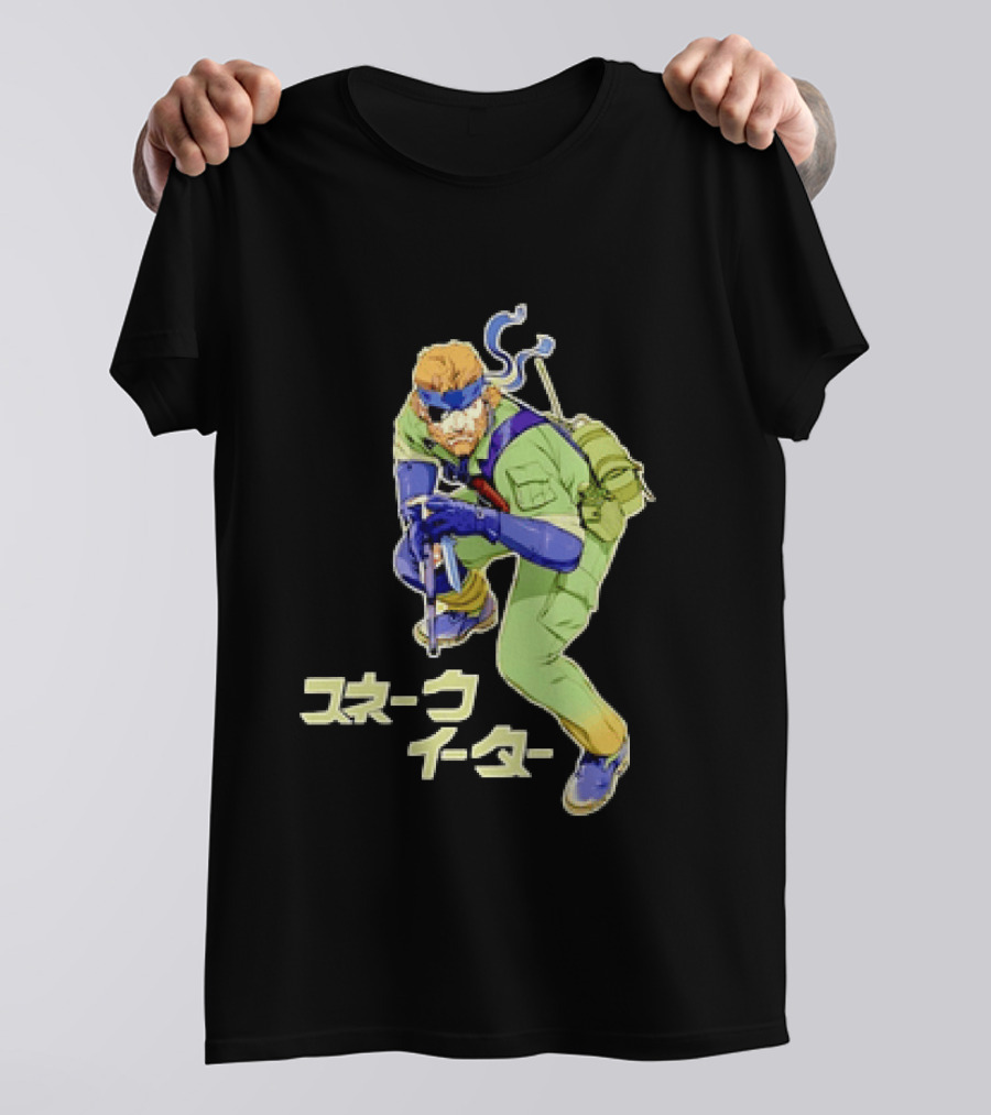 Naked Snake Metal Gear Solid Snake Eater Crouching Pose Japanese T-Shirt