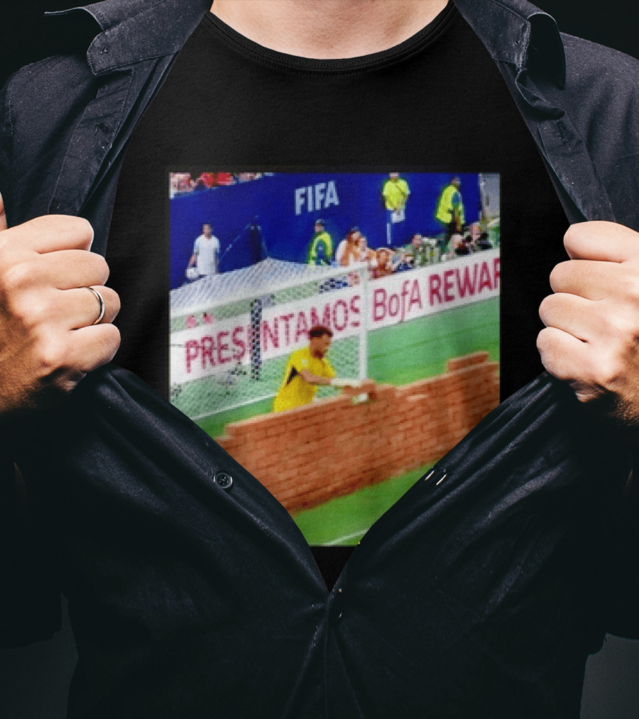 Vozinha Cape Verde FIFA Goalkeeper Meme Brick Wall Soccer Humor T-Shirt