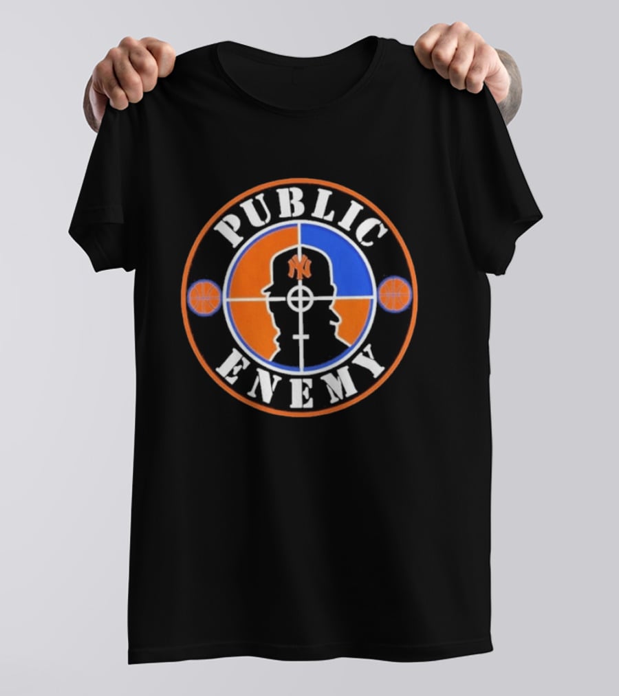 Public Enemy New York Knicks Basketball Crosshair T-Shirt