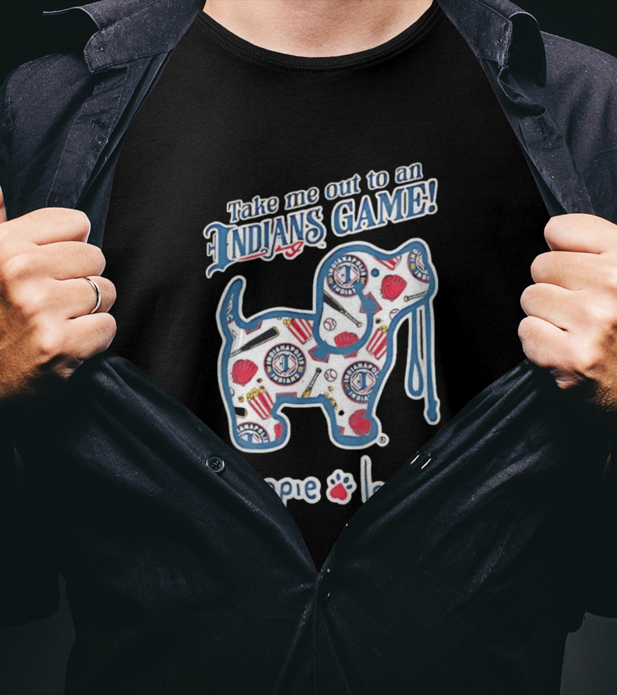 Puppie Love Take Me Out To An Indianapolis Indians Game Fun Baseball Outfit T-Shirt