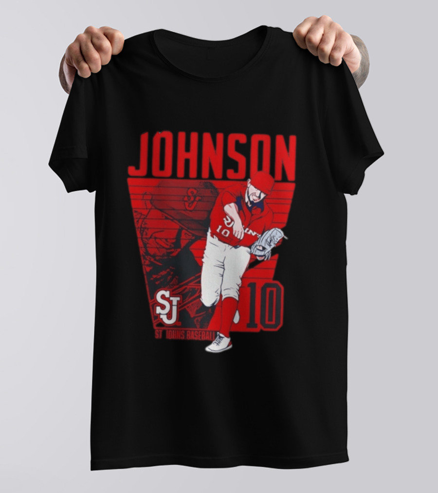 St. John's Baseball Johnson 10 Player Action T-Shirt