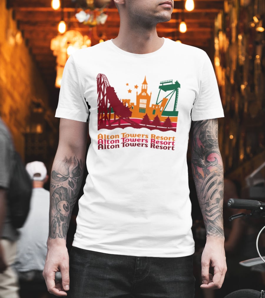 Alton Towers Resort Iconic Rides And Castle Attractions T-Shirt