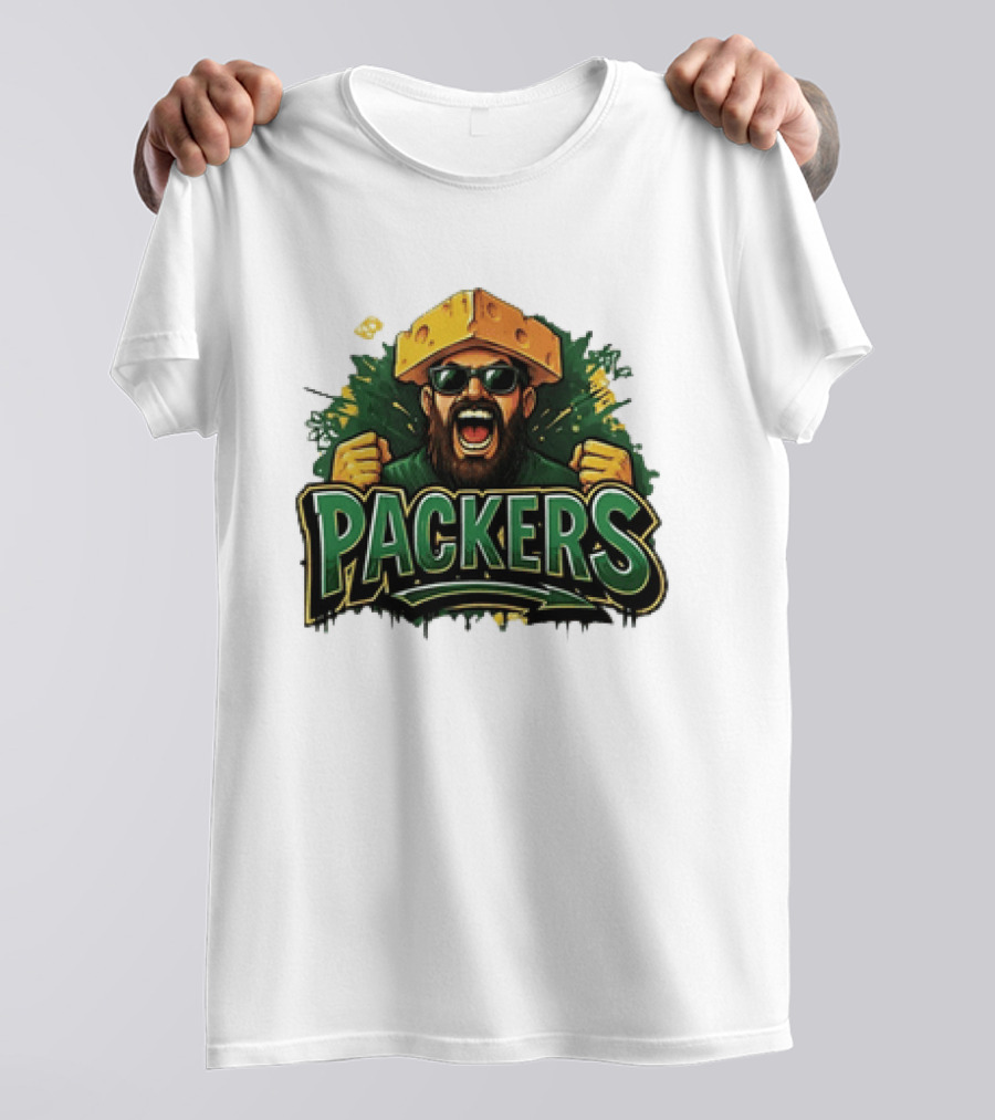 Packers Cheesehead Fan Graffiti T-Shirt